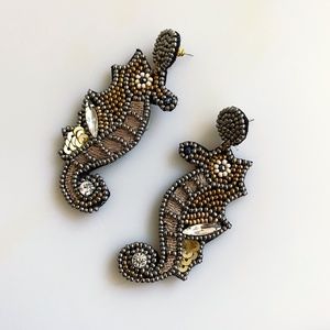 Beaded Seahorse Handmade Earrings